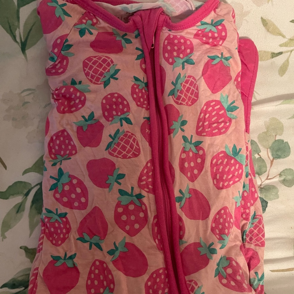 Little Sleepies 6-12mos strawberry zippy
Gently Used !